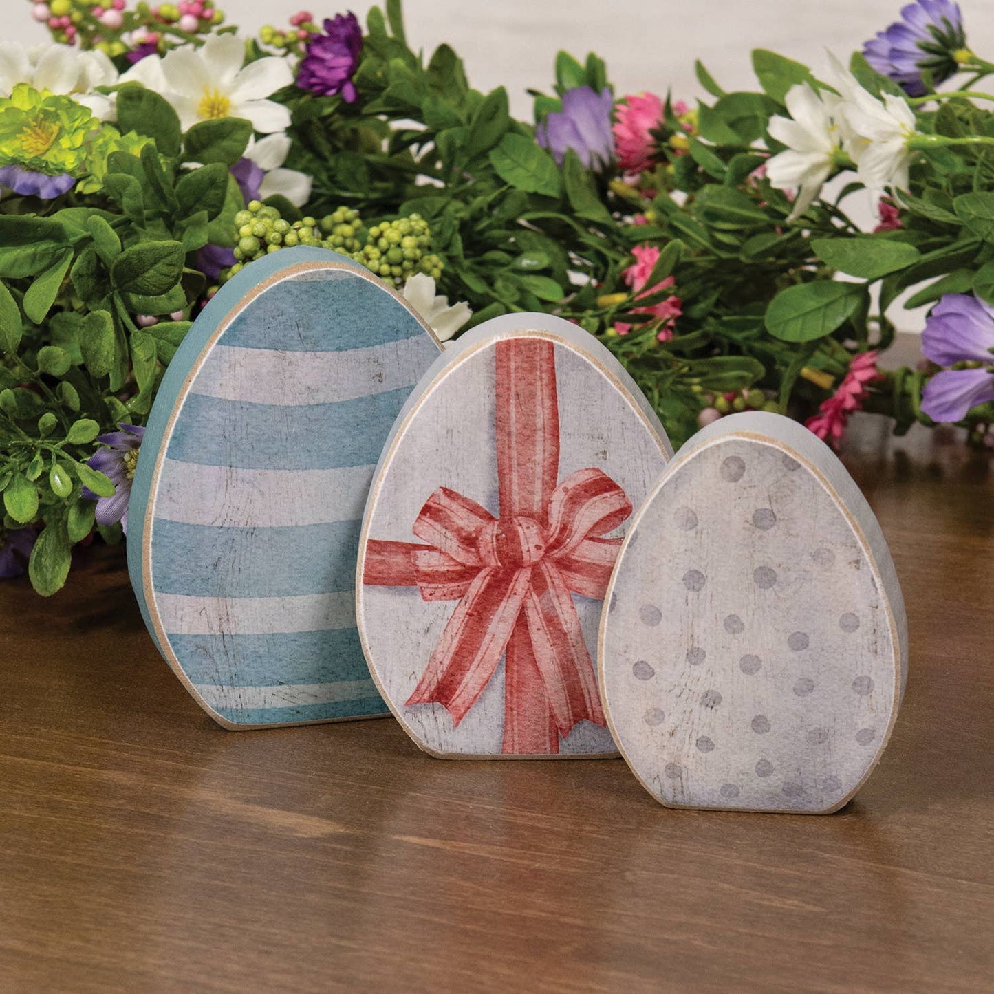 3/Set - Wooden Easter Gift Egg Sitters
