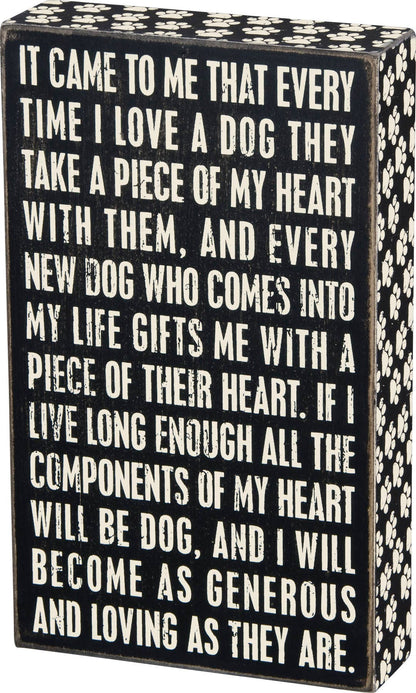 Loving Dog Box Sign