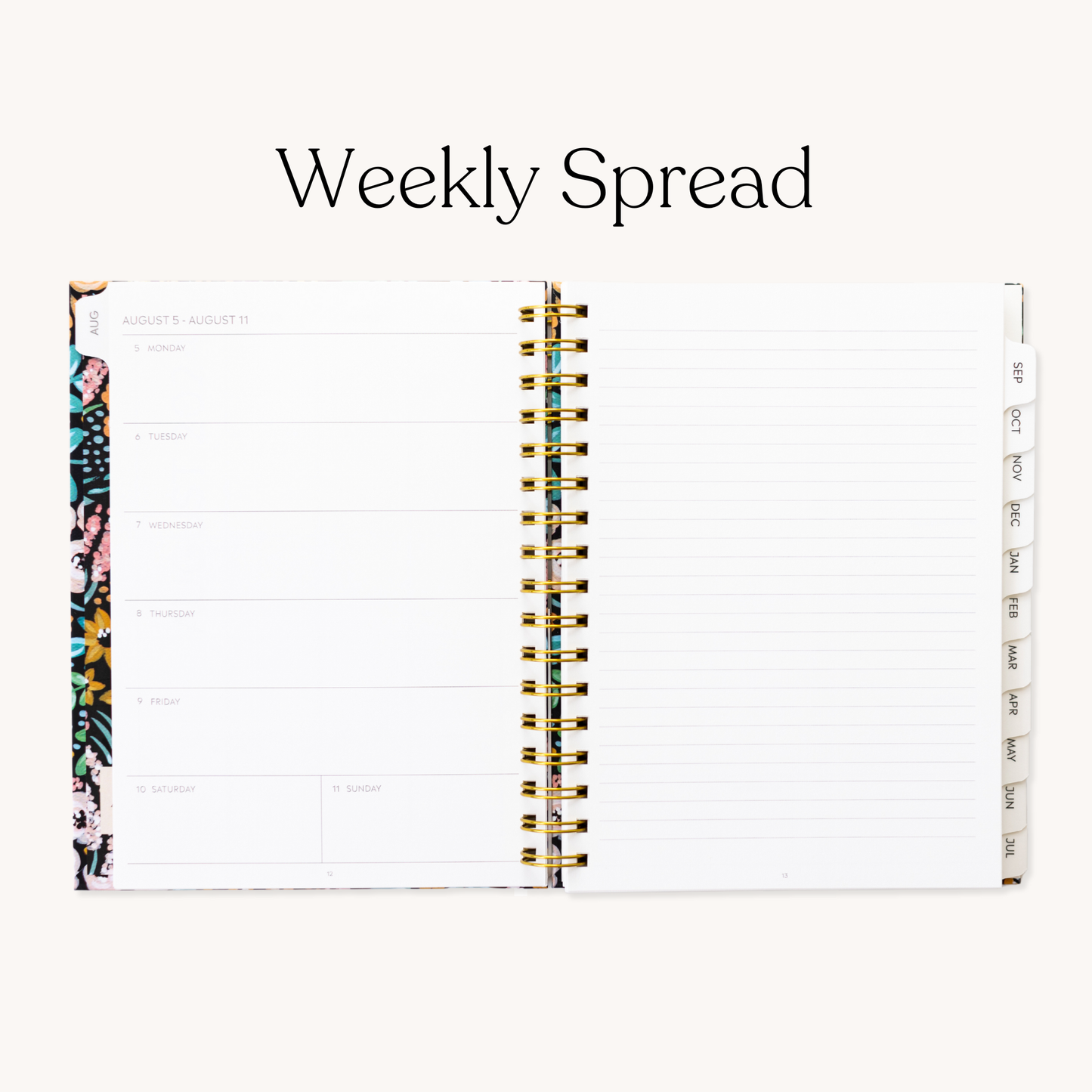 Pressed Floral 2025-2026 Academic Planner