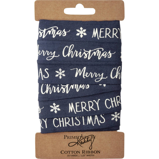 Merry Christmas Blue Ribbon