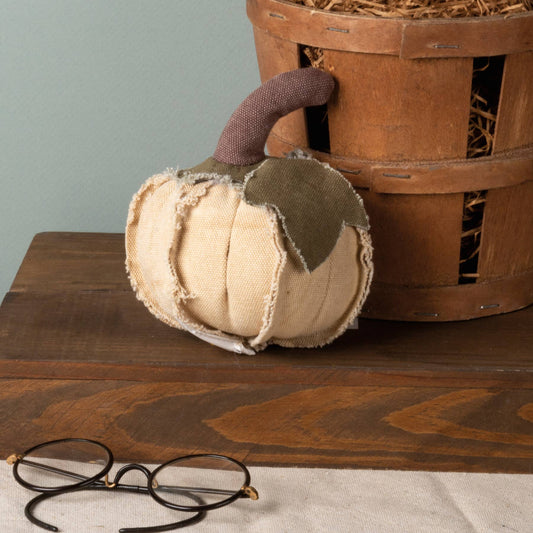 Cream Fabric Mini Pumpkin
