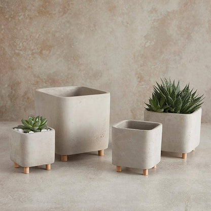 Square Pot With Legs - Small