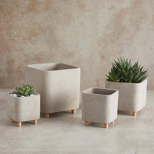 Square Pot With Legs - Small