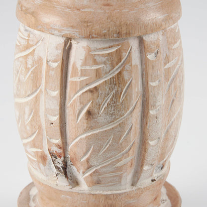Whitewashed Candle Holder Set