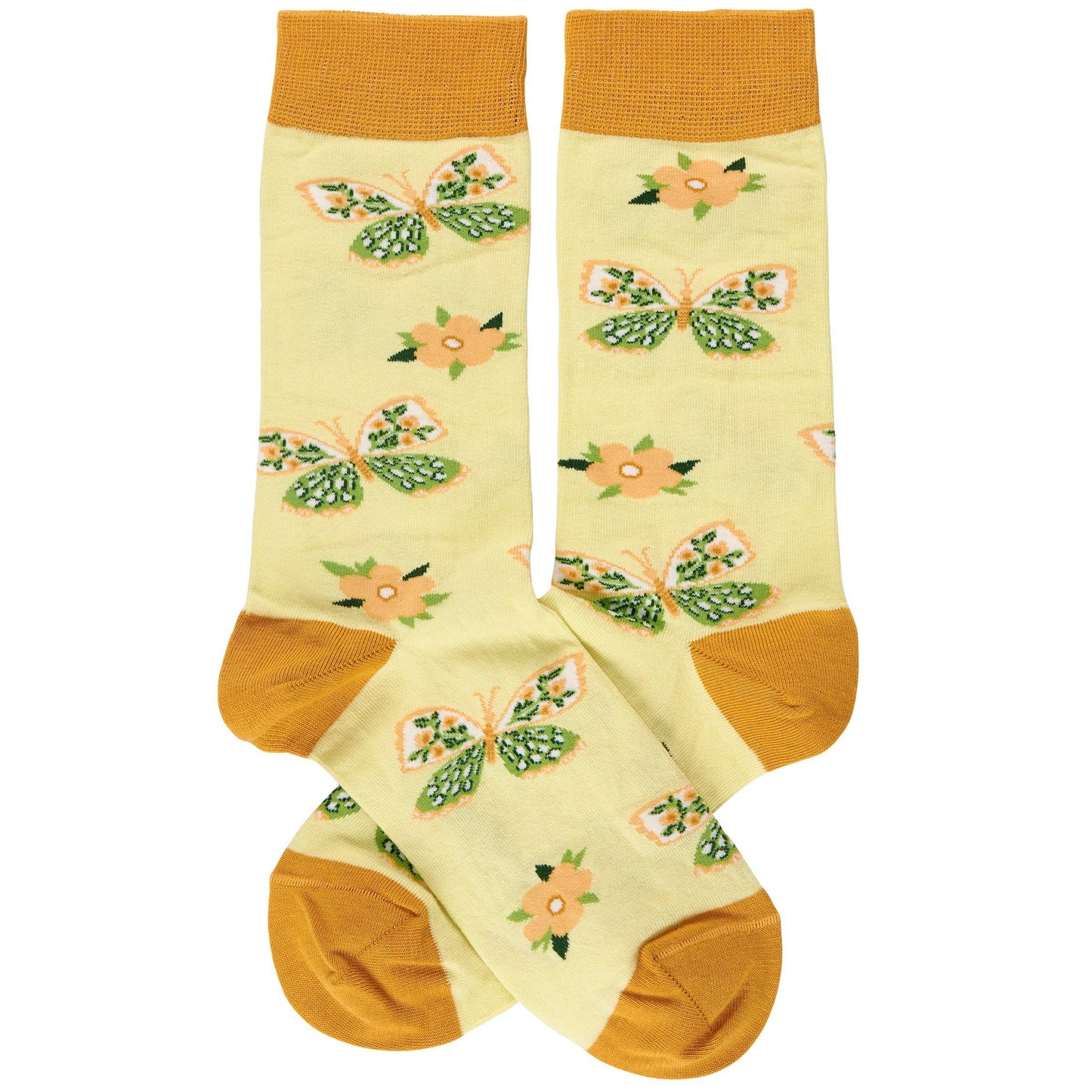 Yellow Butterfly Socks