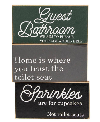 Trust the Toilet Seat Block, 3 Assorted