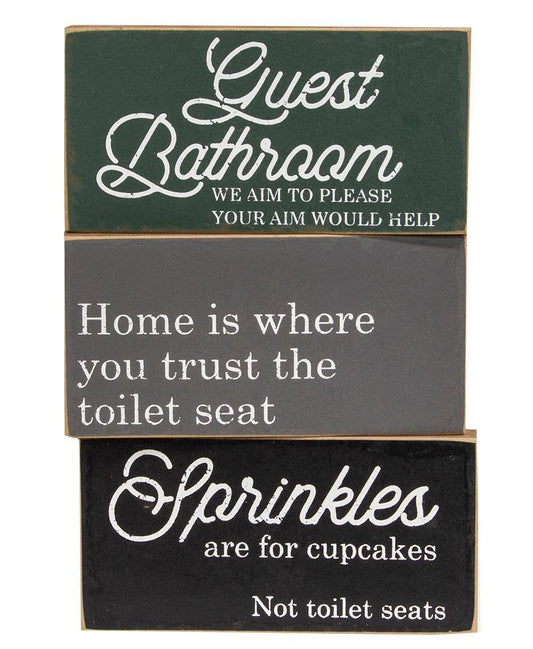 Trust the Toilet Seat Block, 3 Assorted