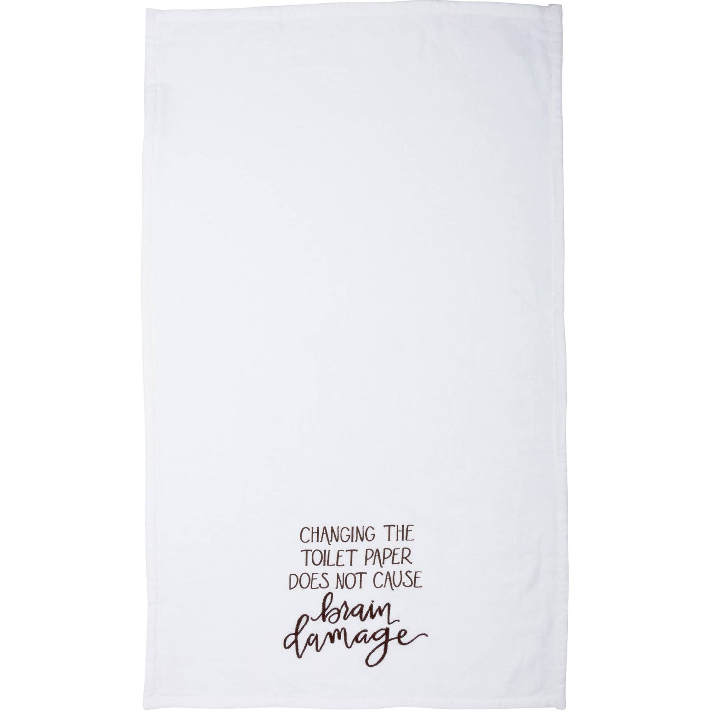 Does Not Cause Brain Damage Hand Towel