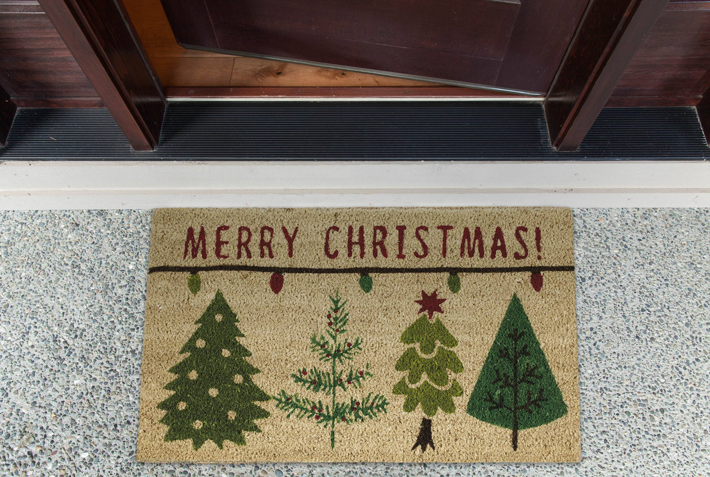 Merry Christmas Trees Doormat