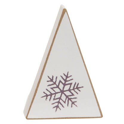 3/Set, Mini Wooden Snowflake Christmas Tree Sitters