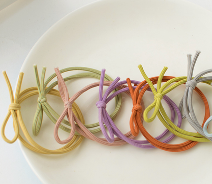 O3016 Simple Spring-colored Knotted Hair Tie with High Elast