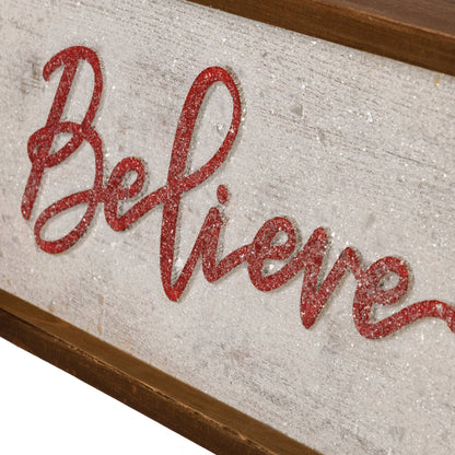 Nordic Believe Inset Box Sign