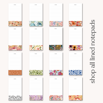 Spring Garden Lined Notepad