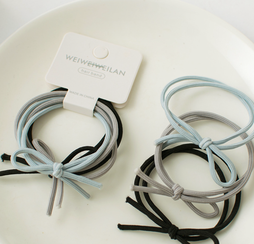 O3016 Simple Spring-colored Knotted Hair Tie with High Elast