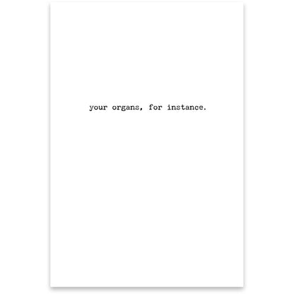 For Instance Greeting Card