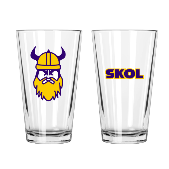 Minnesota Vikings Football Pint Glass