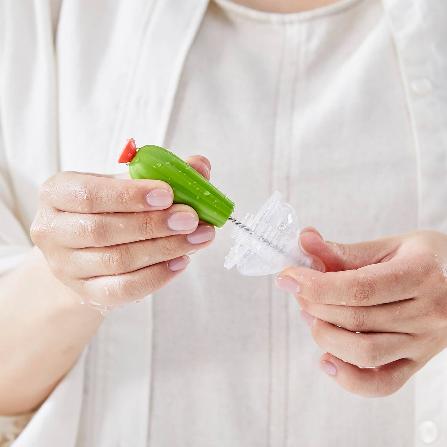 TOMY Boon Cacti Bottle Cleaning Brush Set - Green