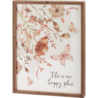 This Is Our Happy Place Inset Box Sign