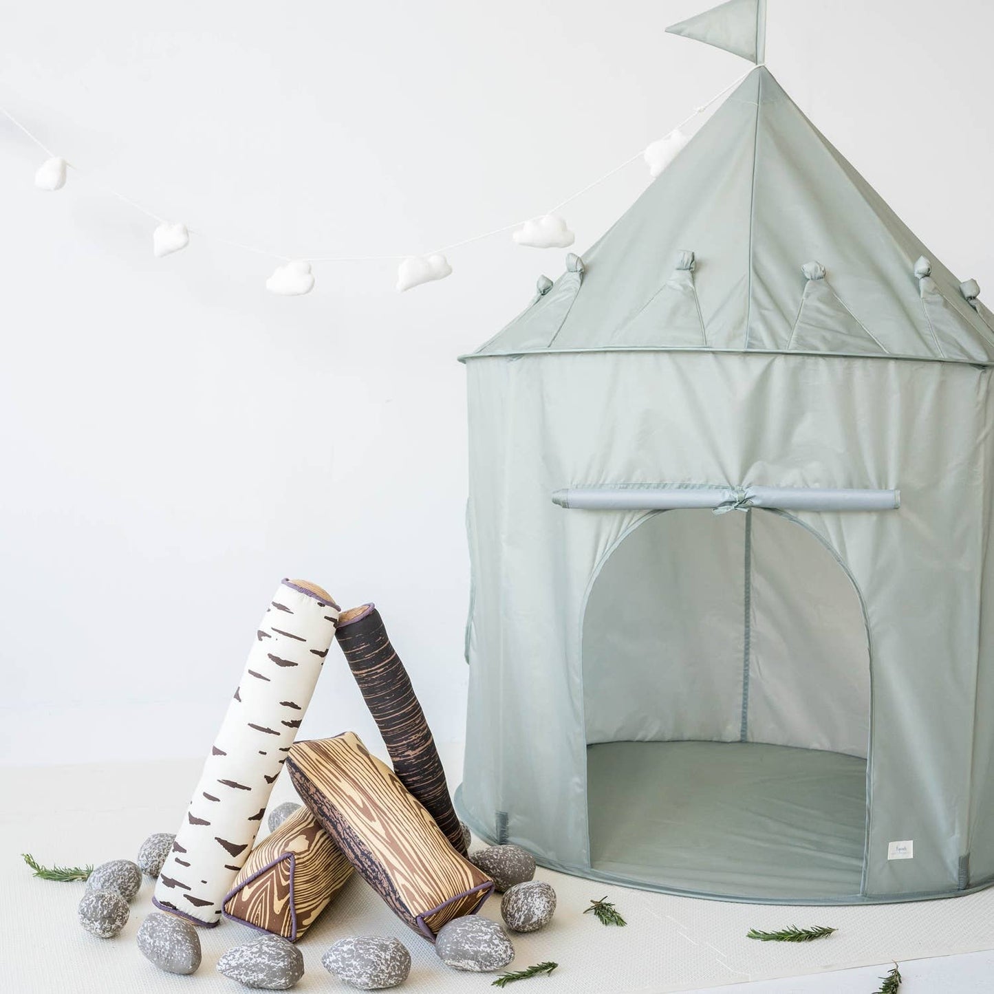 Recycled Fabric Play Tent Castle - Solid Colors