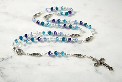 6X8 Multi Blue Marian Rosary