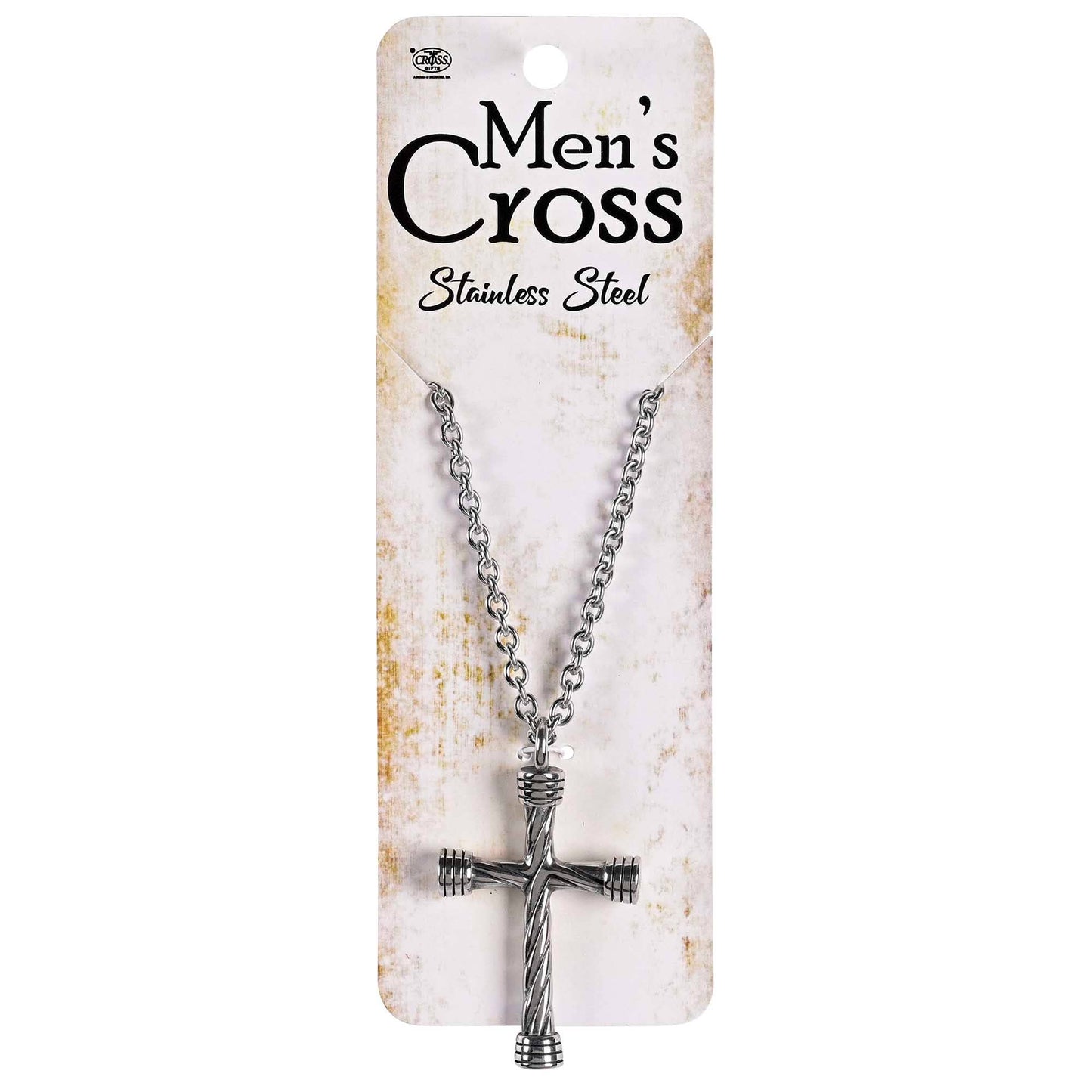 Necklace Antique Rope Cross 24Inch