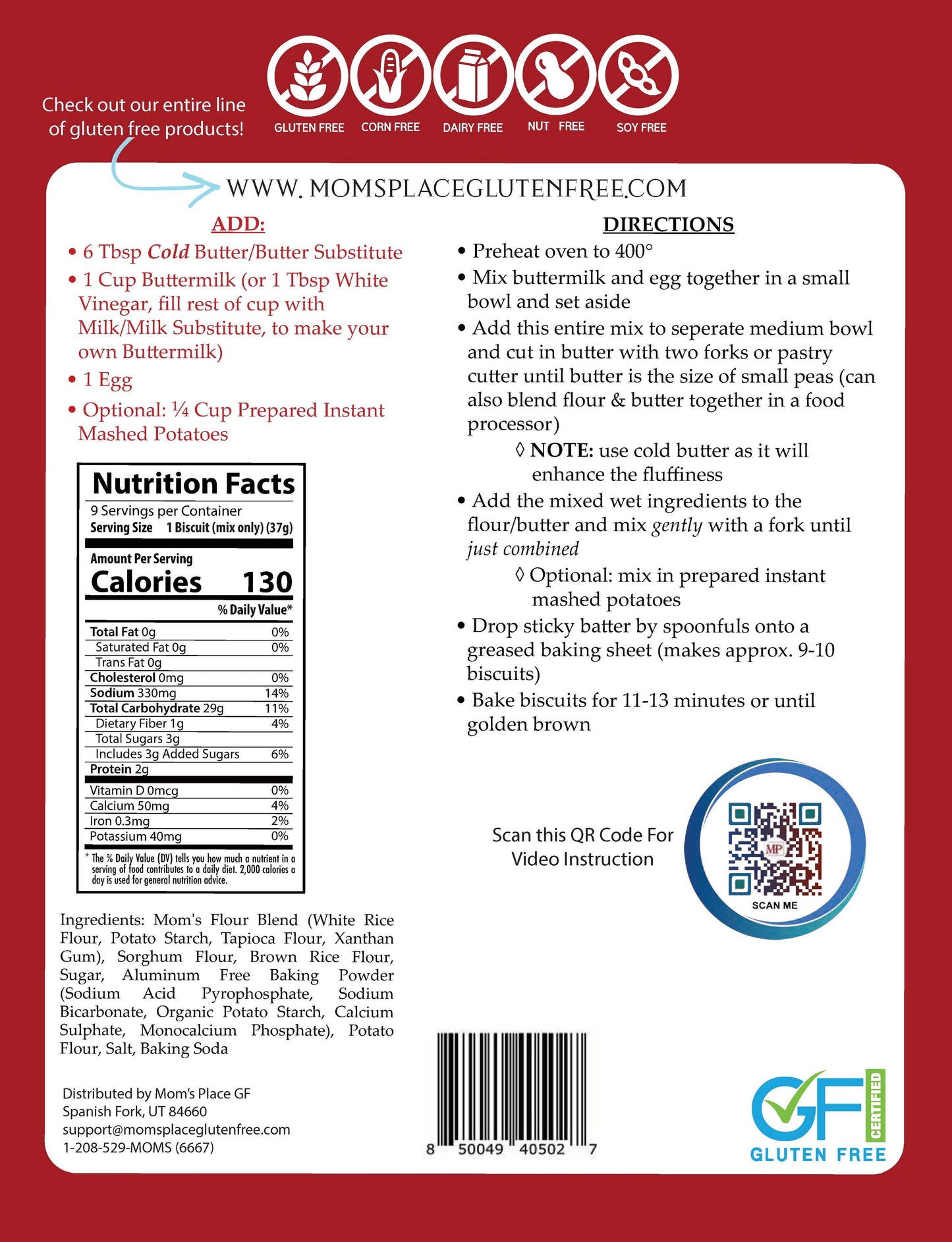 Gluten-Free Buttermilk Biscuit Mix