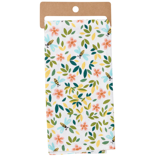 Floral Be Happy Kitchen Towel