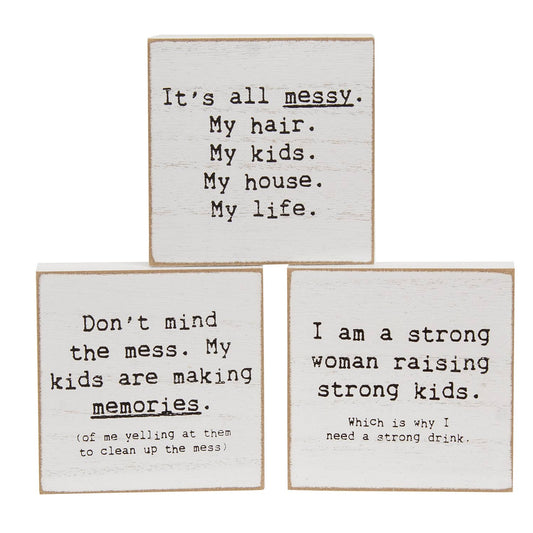 Strong Woman Strong Kids Mini Square Block -