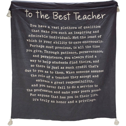 To The Best Teacher Throw Blanket