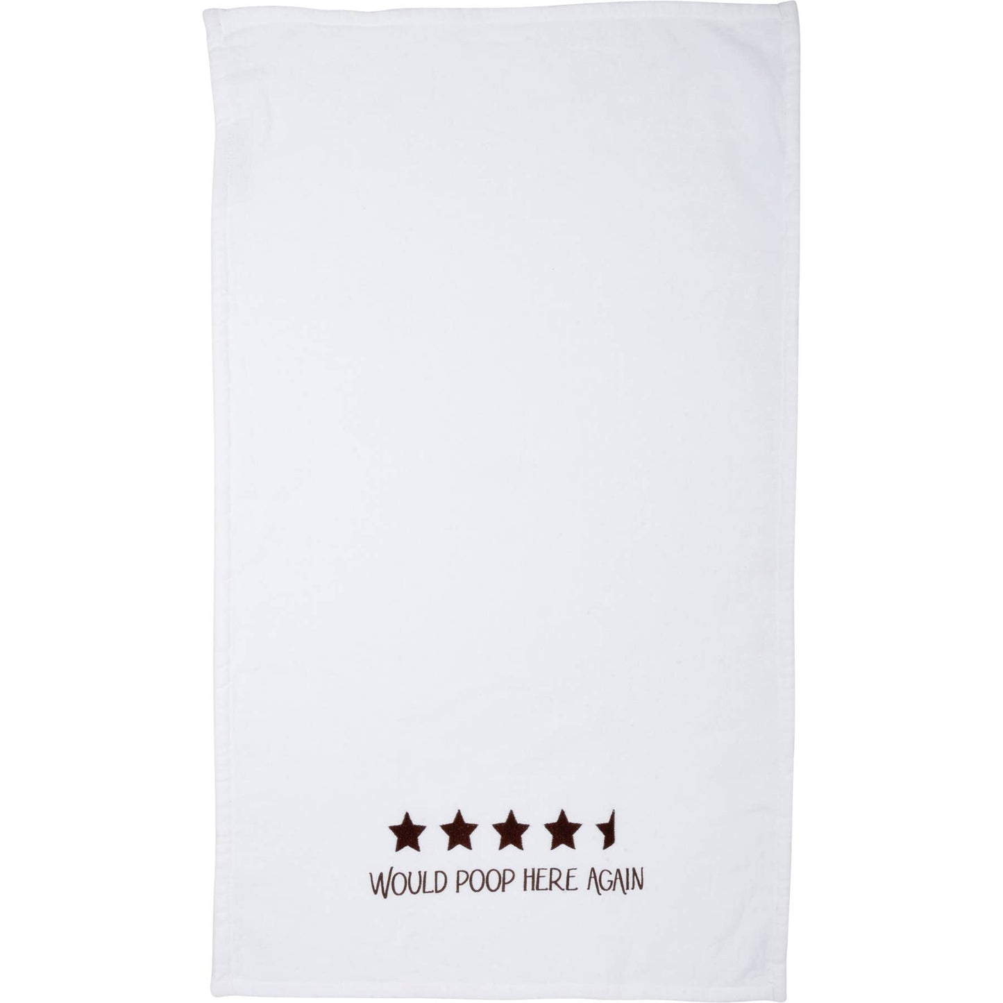Would Poop Here Again Hand Towel