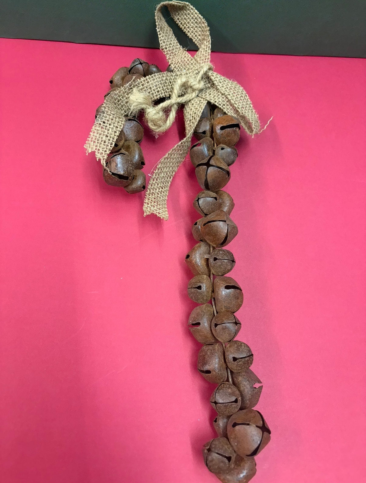 Candycane shaped Decor With Bells