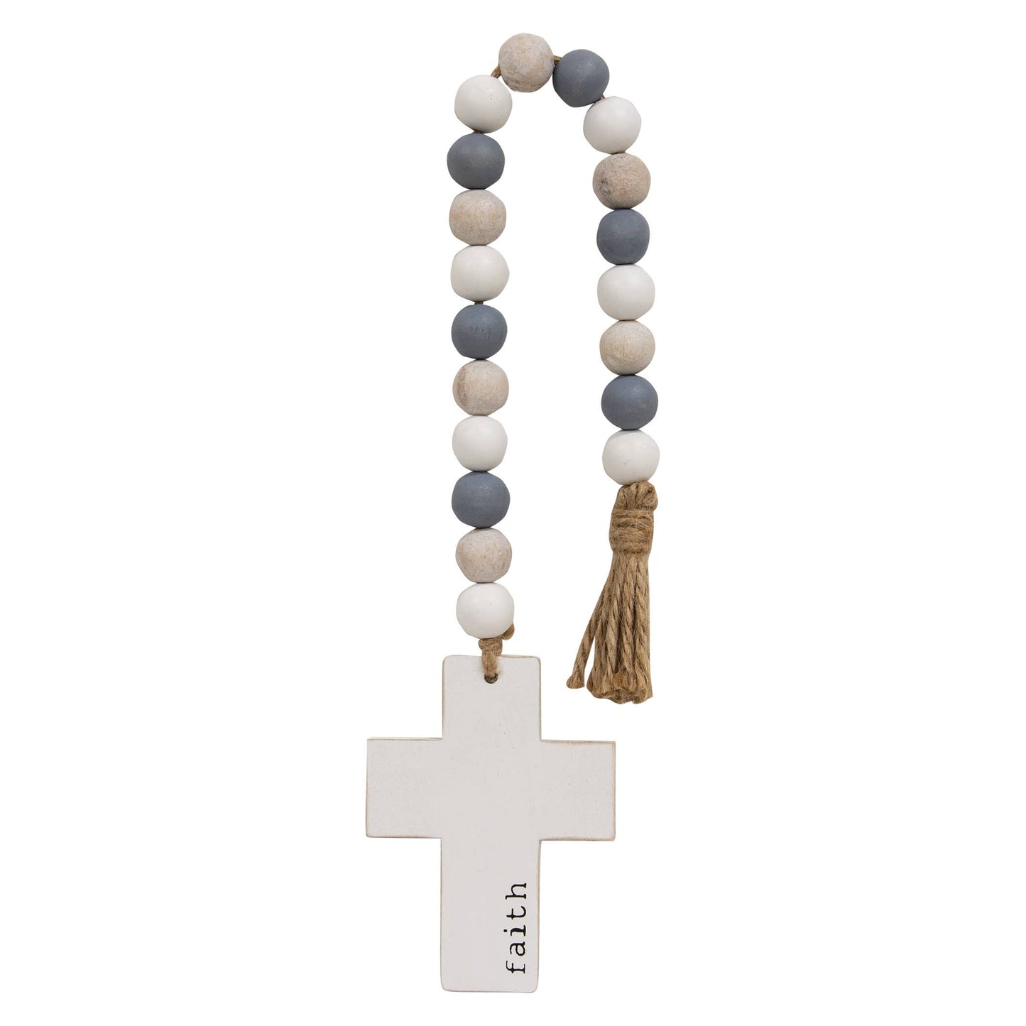 Hope, Blessed, Faith Beaded Cross Hanger, 3 Assorted