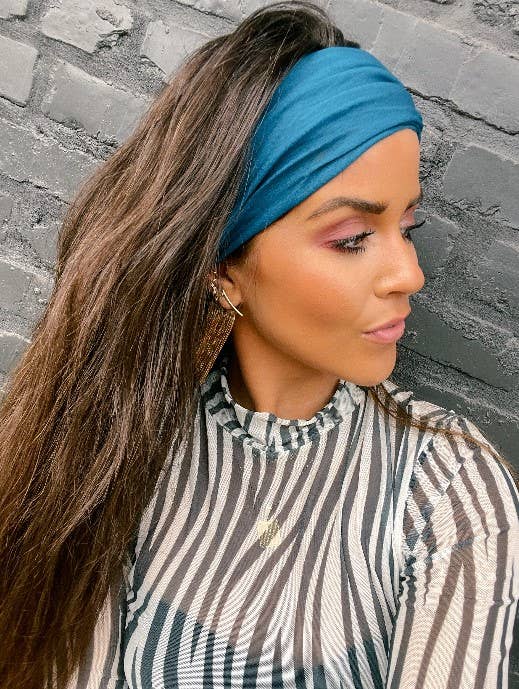 Solid Turquoise Stretchy Wrap