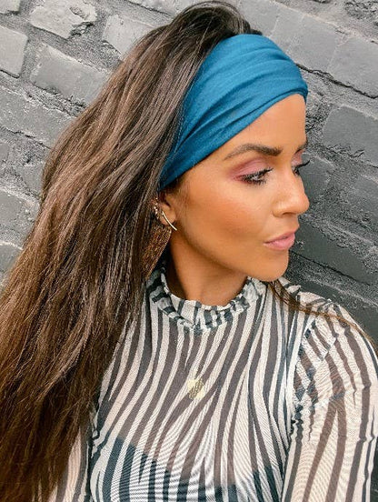 Solid Turquoise Stretchy Wrap