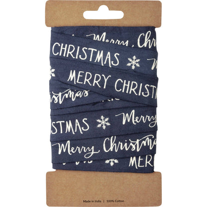 Merry Christmas Blue Ribbon
