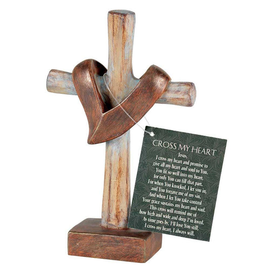 Tabletop Jesus I Cross My Heart Cross