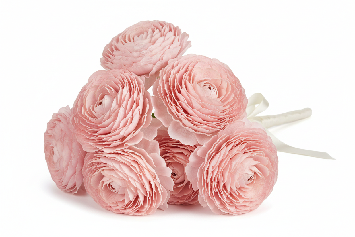 artificial pastel pink ranunculus