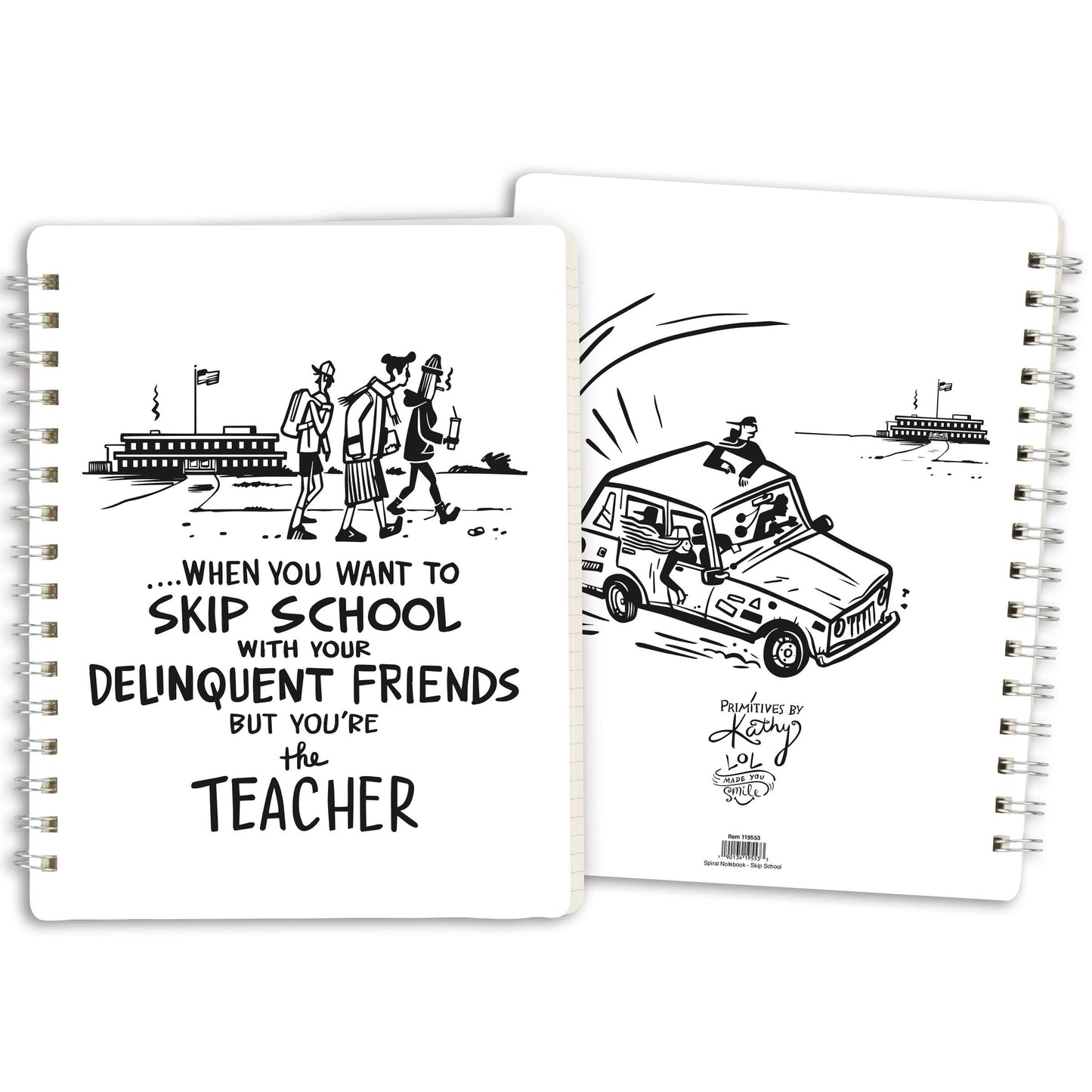 Skip School Spiral Notebook