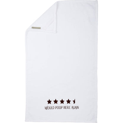Would Poop Here Again Hand Towel