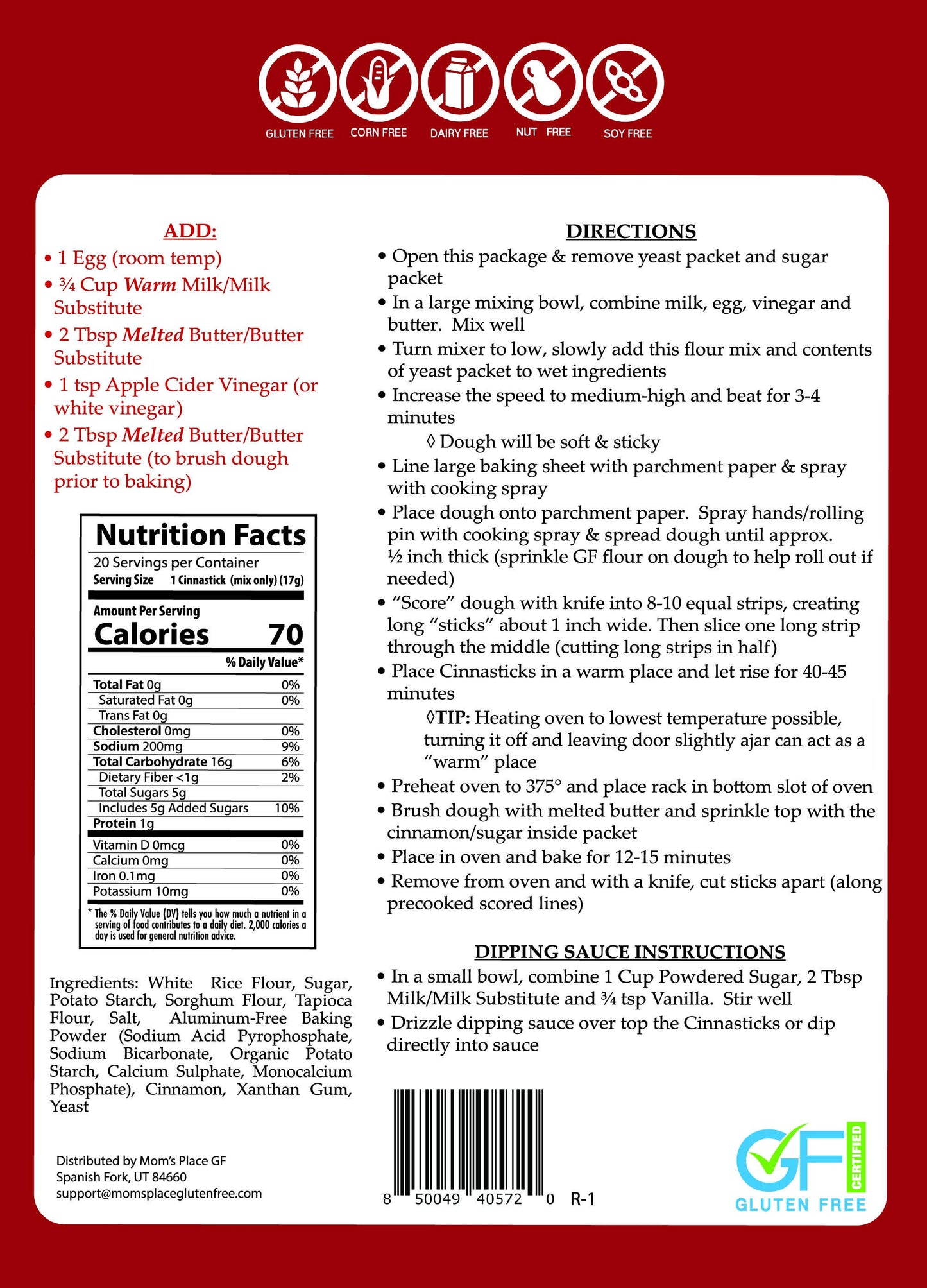Gluten-Free CinnaSticks Mix