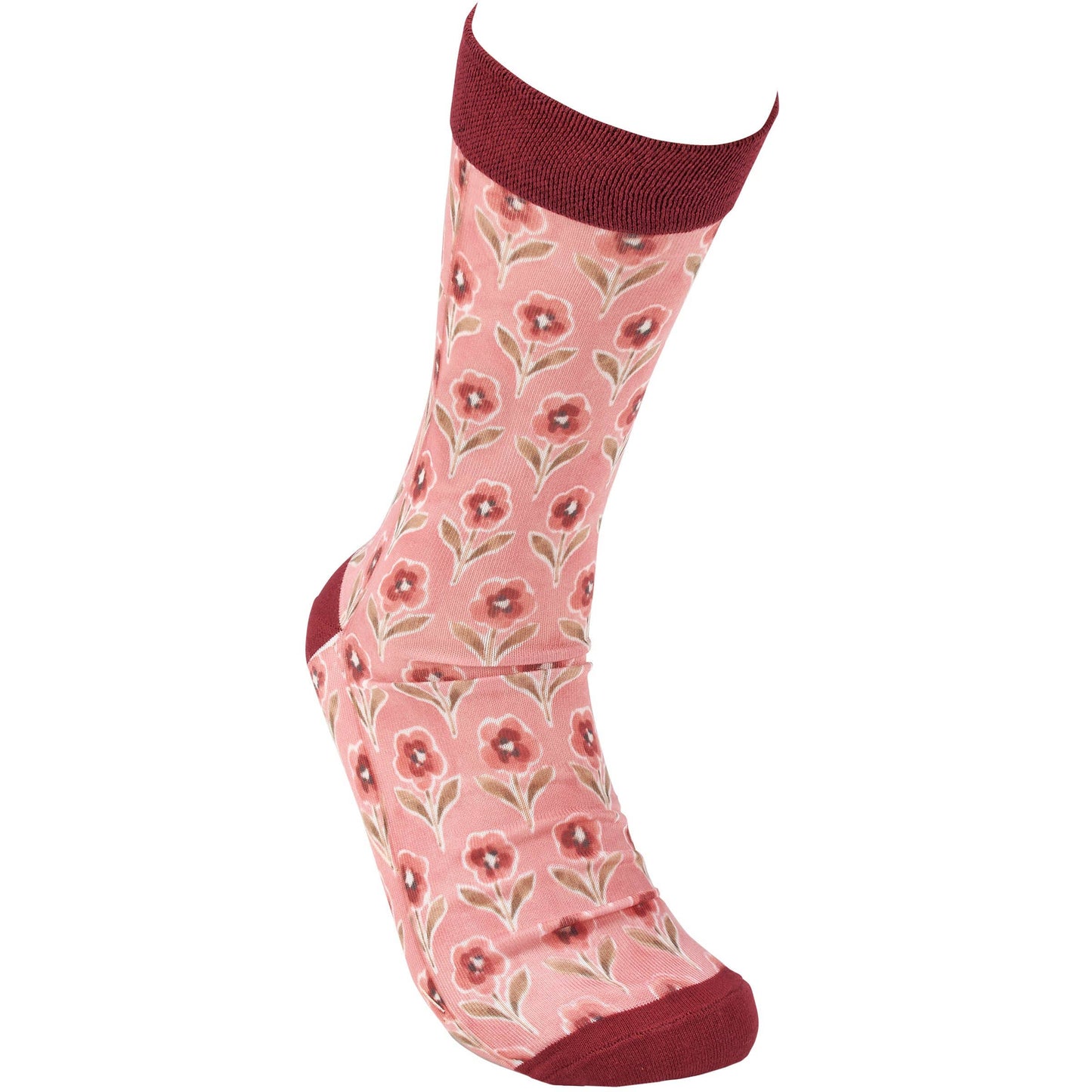 Pink Floral Socks