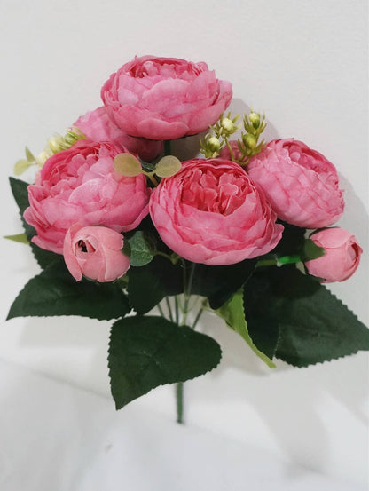 12'' Silk Peony Flower Bunch, Spring Wedding/Home Decors