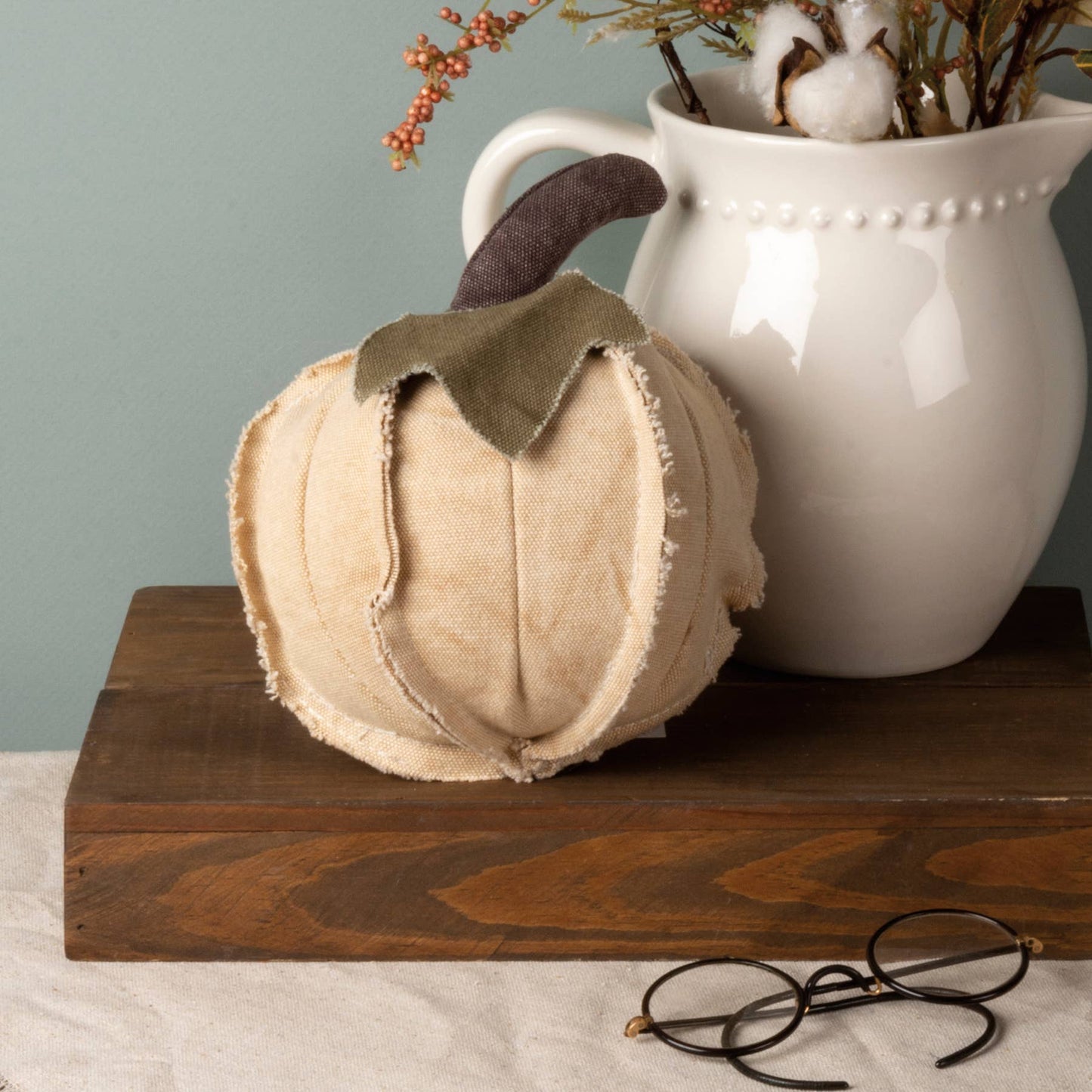 Cream Fabric Small Pumpkin