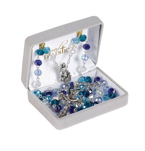 6X8 Multi Blue Marian Rosary