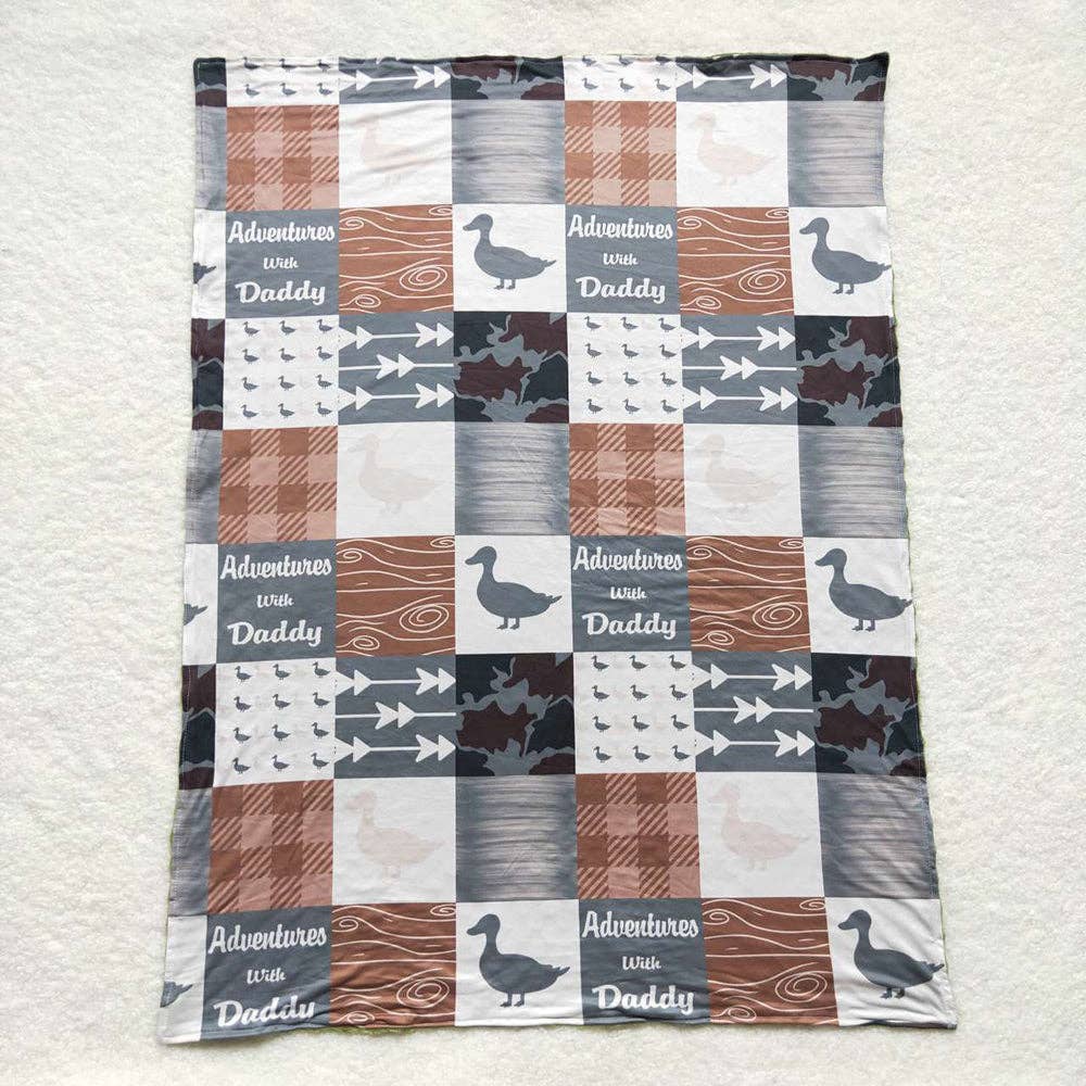 Baby Kids Hunting Duck Minky Blankets