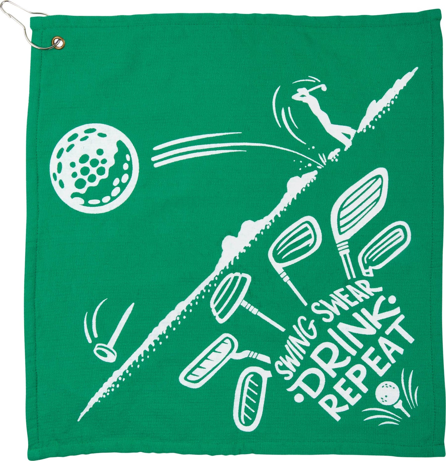 Swing Swear Drink Repeat Golf Towel