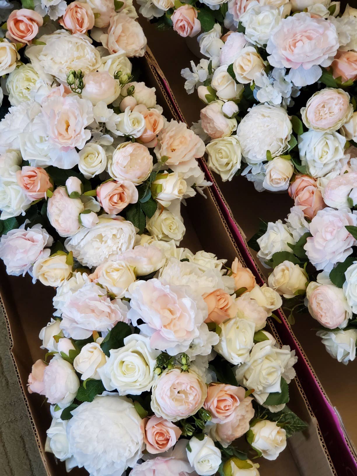 12'' Silk Peony Flower Bunch, Spring Wedding/Home Decors
