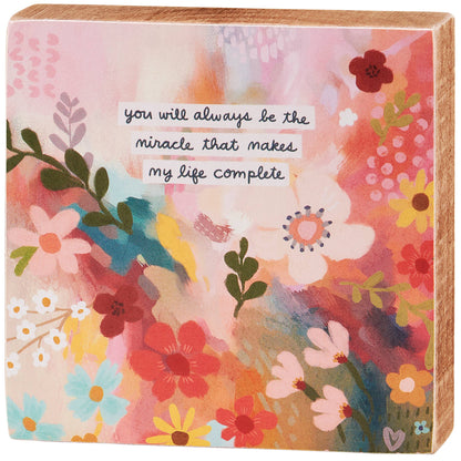 Life Complete Block Sign