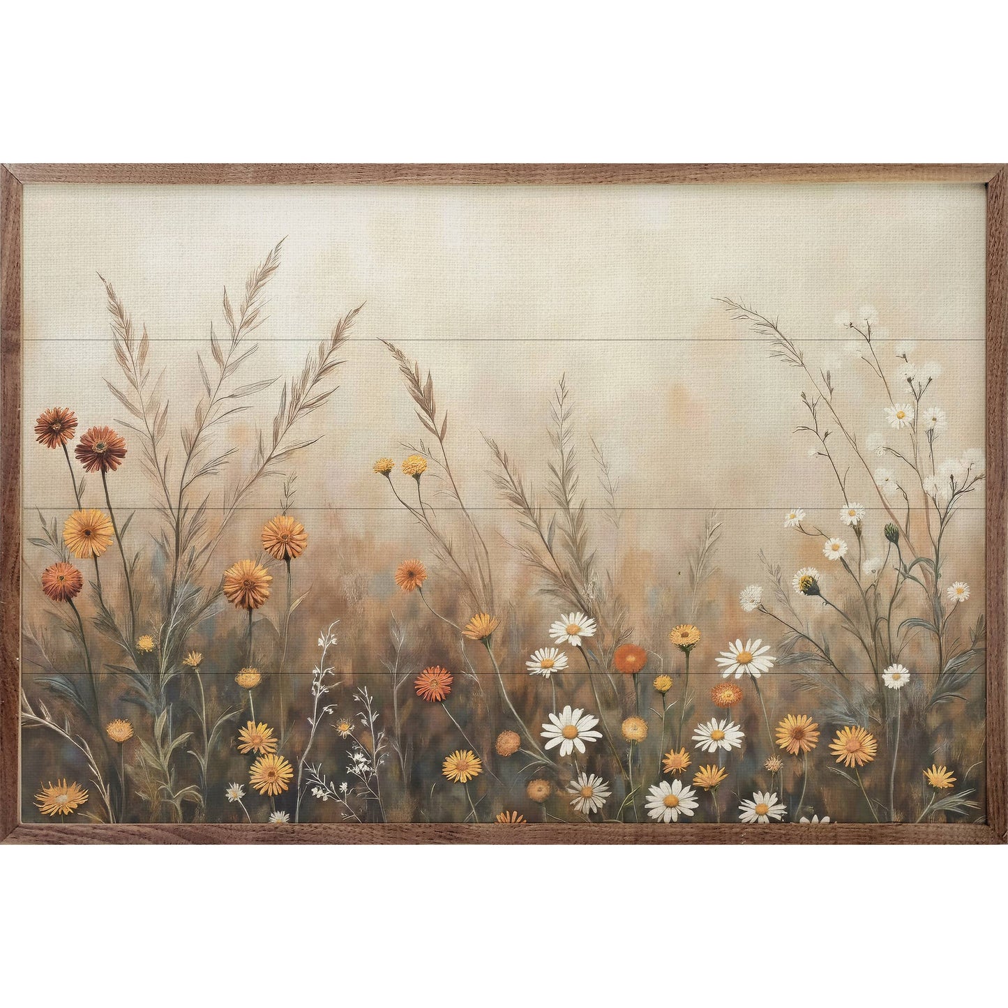 Fall Field With Mums And Daisies