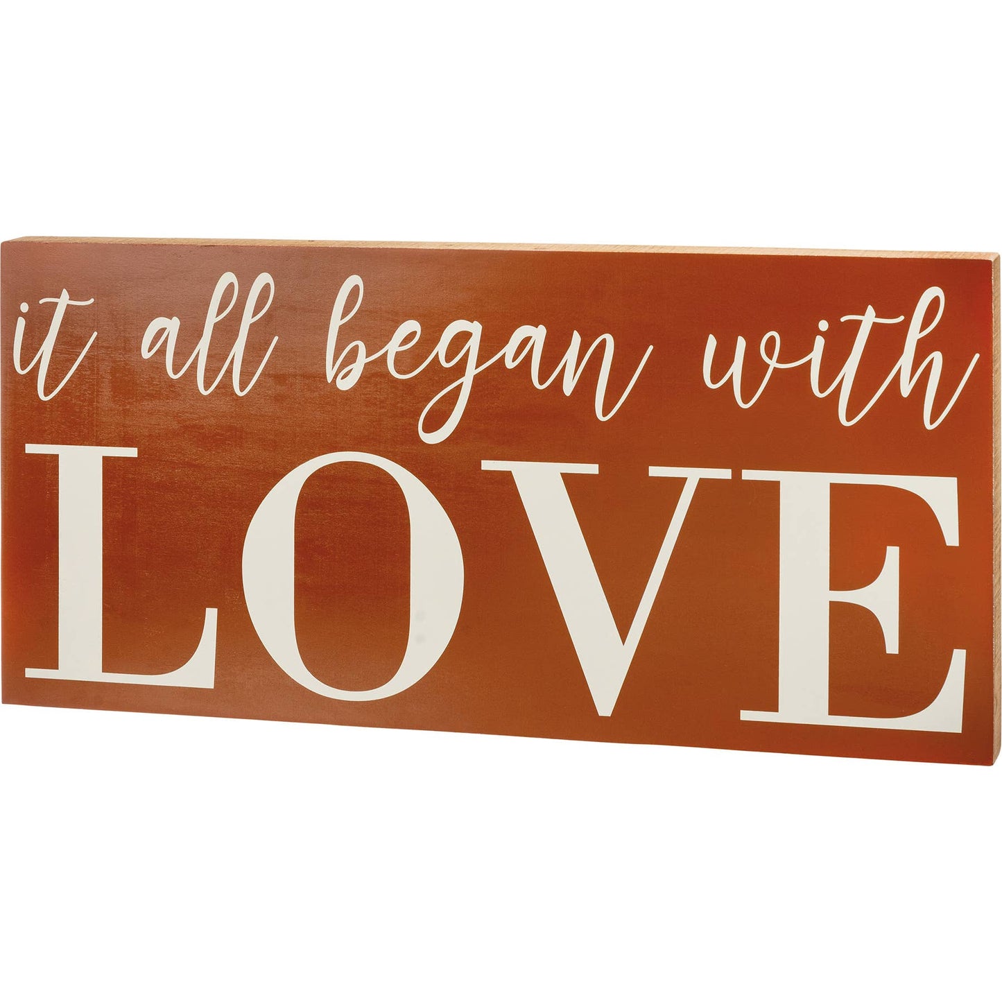 It All Began With Love Box Sign